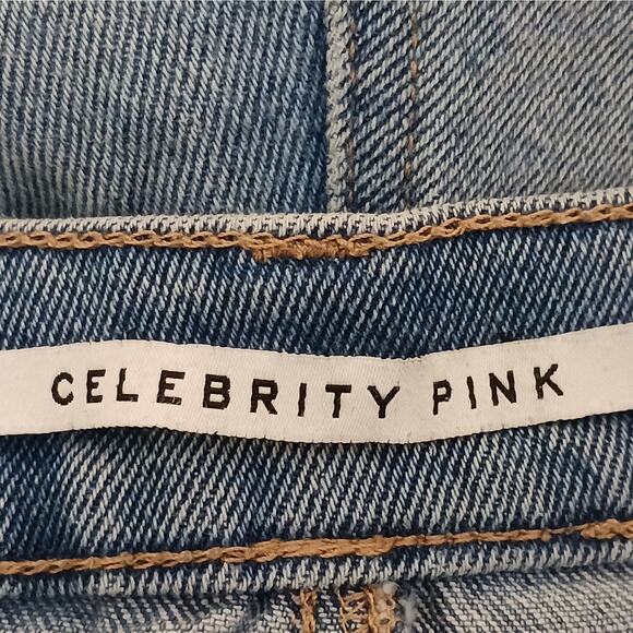 Celebrity Pink Jeans Juniors 0 Blue Carpenter High Rise Crop Straight Denim - Picture 9 of 12